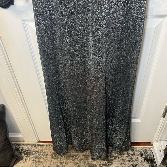 Vintage Em Francais Silver Shimmer Long Dress - Picture 3 of 10